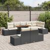 vidaXL Set de canapele pentru grădină 9 pcs Negru Rattan poli