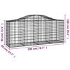 vidaXL Coșuri gabion arcuite 25 buc, 200x50x80/100 cm, fier galvanizat