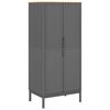 vidaXL Șifonier "FLORO", gri, 77x53x171 cm, lemn masiv pin