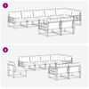 vidaXL Set de canapele de exterior 8 pcs Gri natural și deschis