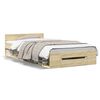 vidaXL Cadru de pat cu sertar stejar sonoma 75x190 cm lemn prelucrat