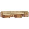 vidaXL Set de canapele de exterior 8 buc. Natural și Bej