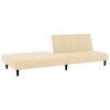 vidaXL Canapea extensibilă cu 2 locuri, crem, catifea