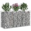 vidaXL Pat ridicat din gabion Argintiu 150 x 50 x 80 cm