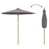 vidaXL Parasol de Grădină Gri închis 240 x 240 x 260 cm Bambus