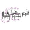 vidaXL Set canapele de grădină, 4 piese, cu perne, bej, poliratan
