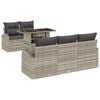 vidaXL Set de canapele pentru grădină 6 buc. Gri deschis Poli Rattan