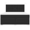 vidaXL Pat box spring cu saltea, negru, 180x200 cm, piele ecologică