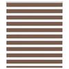 vidaXL Jaluzea tip zebra maro lățime țesătură 125,9 cm poliester