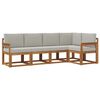 vidaXL Set de canapele de exterior 5 buc. Gri natural și deschis