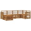vidaXL Set canapea sectională 5 pcs natural Lemn Solid de Acacia