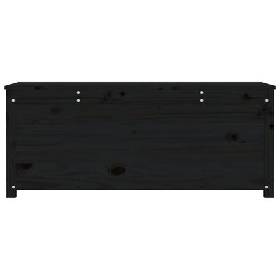 vidaXL Cutie de depozitare, negru, 110x50x45,5 cm, lemn masiv de pin