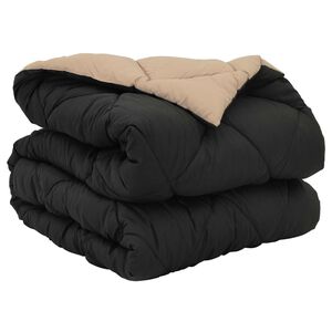 vidaXL Duvet complet pe tot parcursul anului Negru și Taupe