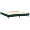 vidaXL Pat box spring cu saltea, verde &icirc;nchis, 180x200 cm, catifea