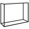 vidaXL Masă consolă, alb, 100x35x75 cm, sticlă securizată