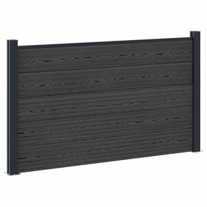 vidaXL Set de Gard 180 x 105 cm WPC și Aluminiu Negru