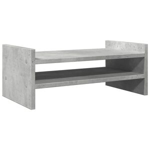 vidaXL Suport de monitor, gri beton, 50x27x20 cm, lemn prelucrat