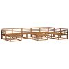 vidaXL Set de canapele de exterior 9 pcs natural Lemn Solid de Acacia