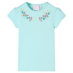 vidaXL Tricou pentru copii, turcoaz deschis, 128