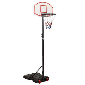 vidaXL Suport cu coș de baschet, alb, 216-250 cm, polietilenă