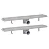 vidaXL Rigolă liniară de duș 2 buc., 630 x 140 mm, oțel inoxidabil