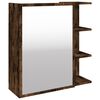 vidaXL Dulap baie cu oglindă stejar fumuriu 62,5x20,5x64 cm lemn