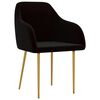 vidaXL Scaune de sufragerie, 6 buc, negru, catifea
