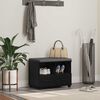vidaXL Bancă pentru hol cu pernă Stejar Negru 60 x 38 x 46 cm