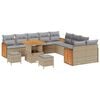 vidaXL Set de canapele pentru grădină 17 pcs Beige și gri deschis