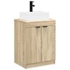 vidaXL Set de mobilier pentru baie Stejar Sonoma Lemn prelucrat
