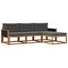 vidaXL Set de canapele de exterior 4 buc. Natural și Antracit