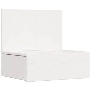 vidaXL Noptieră cu sertar Alb 42 x 32,5 x 40 cm Lemn masiv de pin