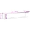 vidaXL Rafturi de perete 2 buc., alb, 100x16,5x16,5 cm, lemn prelucrat