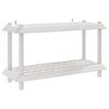 vidaXL Unitate de rafturi 2 niveluri 100 x 40 x 55,5 cm PP Alb