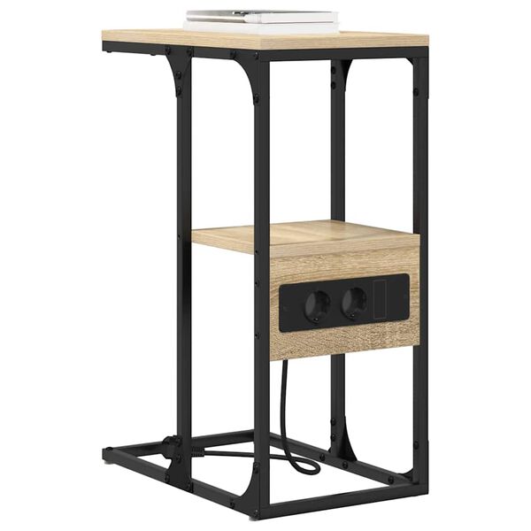 vidaXL Dulap de noapte Stejar sonoma 41.5 x 26 x 60.5 cm Lemn compozit