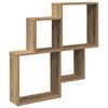 vidaXL Raft de perete, stejar artizanal, 80x15x78,5 cm, lemn prelucrat