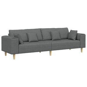 vidaXL Canapea Gri &icirc;nchis 250 x 77 x 76 cm țesătură