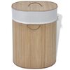vidaXL Coș de rufe oval din bambus, natural