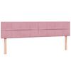 vidaXL Pat box spring cu saltea, roz, 180x220 cm, catifea