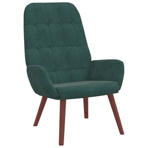 vidaXL Scaun de relaxare, verde &icirc;nchis, catifea