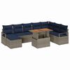 vidaXL Set de canapele pentru grădină 9 buc. Gri și bleumarin