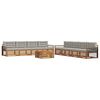 vidaXL Set de canapele de exterior 9 pcs Gri natural și deschis