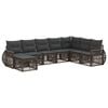 vidaXL Set de canapele pentru grădină 8 pcs Gri și gri &icirc;nchis