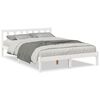 vidaXL Cadru pat foarte lung fără saltea alb 140x220 cm lemn masiv pin
