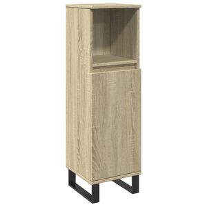 vidaXL Dulap de baie, stejar sonoma, 30x30x100 cm, lemn prelucrat