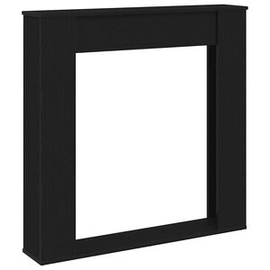 vidaXL Ramă șemineu stejar negru 100x20x100 cm lemn prelucrat