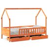 vidaXL Cadru pat copii cu sertare, 80x200 cm, lemn masiv de pin