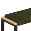 vidaXL Perna pentru bancă Catifea pufoasă Verde Ad&acirc;ncime 35 cm