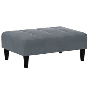vidaXL Taburet, gri &icirc;nchis, 77x55x31 cm, catifea