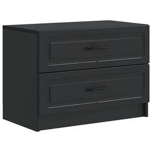 vidaXL Dulap de noapte Negru 62 x 34,5 x 44,5 cm Lemn prelucrat